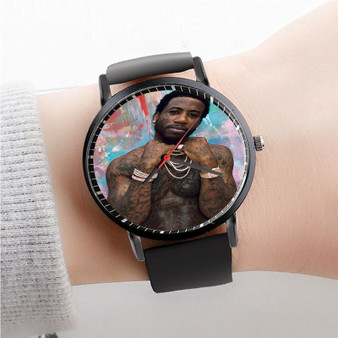 Pastele Gucci Mane Watch Art Custom New Unisex Black Quartz Watch Premium Gift Box Watches