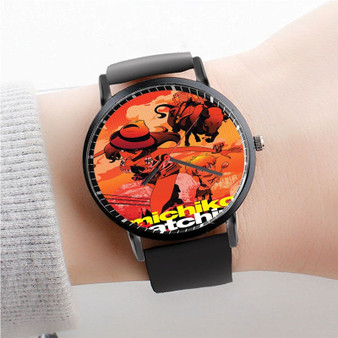 Pastele Michiko and Hatchin Watch Custom Unisex Black Quartz Watch Premium Gift Box Watches