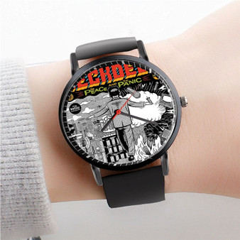 Pastele Neck Deep The Peace Watch Custom Unisex Black Quartz Watch Premium Gift Box Watches