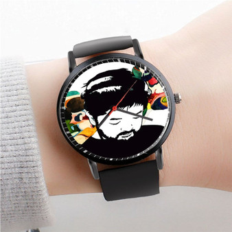 Pastele Nujabes Japanese Rapper Watch Custom New Unisex Black Quartz Watch Premium Gift Box Watches