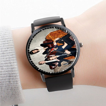 Pastele One Direction Watch Custom Unisex Black Quartz Watch Premium Gift Box Watches