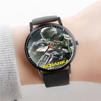 Pastele Rainbow Six Siege Tachanka Watch Custom New Unisex Black Quartz Watch Premium Gift Box Watches