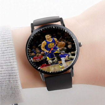 Pastele Stephen Curry Golden State Warriors Watch Custom Unisex Black Quartz Watch Premium Gift Box Watches