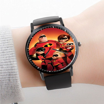 Pastele The Incredibles Super Family Watch Custom Unisex Black Quartz Watch Premium Gift Box Watches