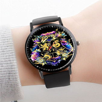 Pastele The Wizarding World Harry Potter Watch Custom Unisex Black Quartz Watch Premium Gift Box Watches