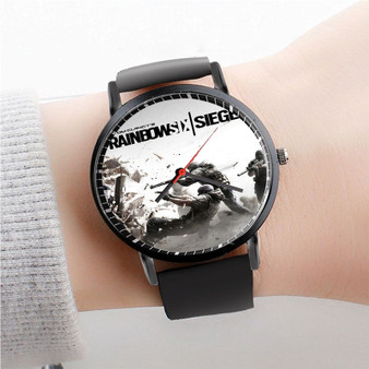 Pastele Tom Clancy s Rainbow Six Siege White Watch Custom Unisex Black Quartz Watch Premium Gift Box Watches