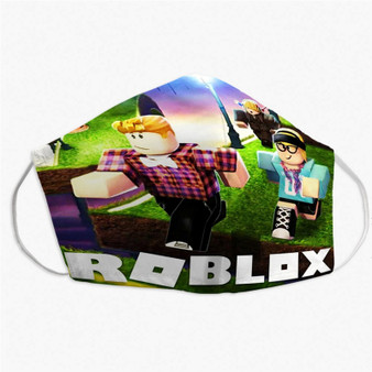 Pastele Roblox Awesome Custom Fabric Face Mask Polyester Two Layers Cloth Washable Non-Surgical Protective Face Mask