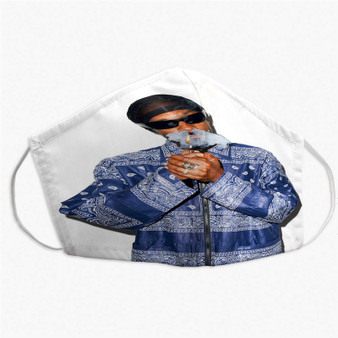 Pastele Snoop Dogg Custom Fabric Face Mask Polyester Two Layers Cloth Washable Non-Surgical Protective Face Mask
