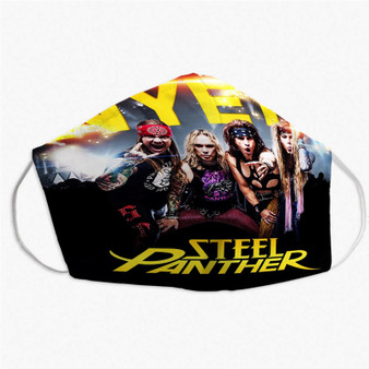 Pastele Steel Panther New Custom Fabric Face Mask Polyester Two Layers Cloth Washable Non-Surgical Protective Face Mask