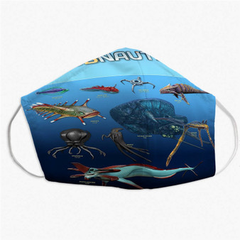 Pastele Subnautica Arts Custom Fabric Face Mask Polyester Two Layers Cloth Washable Non-Surgical Protective Face Mask