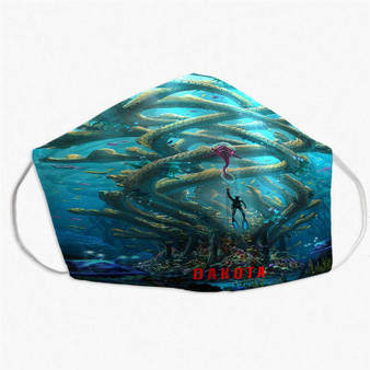 Pastele Subnautica Underwater 2 Custom Fabric Face Mask Polyester Two Layers Cloth Washable Non-Surgical Protective Face Mask