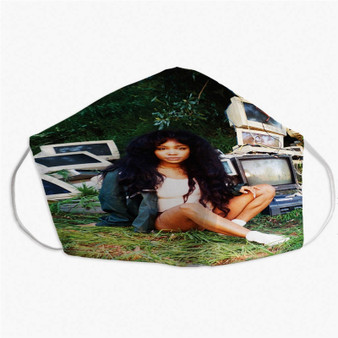 Pastele Sza Art Custom Fabric Face Mask Polyester Two Layers Cloth Washable Non-Surgical Protective Face Mask