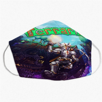Pastele Terraria Custom Fabric Face Mask Polyester Two Layers Cloth Washable Non-Surgical Protective Face Mask