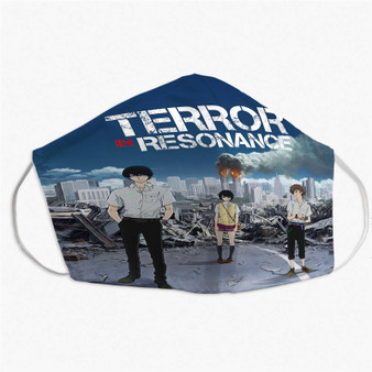 Pastele Terror in Resonance Custom Fabric Face Mask Polyester Two Layers Cloth Washable Non-Surgical Protective Face Mask