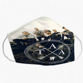 Pastele The Amity Affliction Custom Fabric Face Mask Polyester Two Layers Cloth Washable Non-Surgical Protective Face Mask