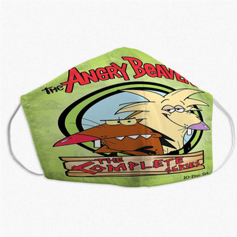 Pastele The Angry Beavers Custom Fabric Face Mask Polyester Two Layers Cloth Washable Non-Surgical Protective Face Mask