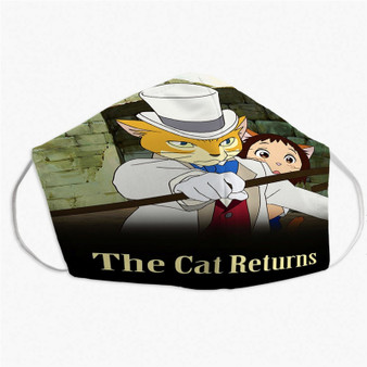 Pastele The Cat Returns Studio Ghibli Fest Custom Fabric Face Mask Polyester Two Layers Cloth Washable Non-Surgical Protective Face Mask