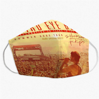 Pastele Third Eye Blind Summer Gods Tour Custom Fabric Face Mask Polyester Two Layers Cloth Washable Non-Surgical Protective Face Mask