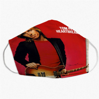 Pastele Tom Petty Custom Fabric Face Mask Polyester Two Layers Cloth Washable Non-Surgical Protective Face Mask