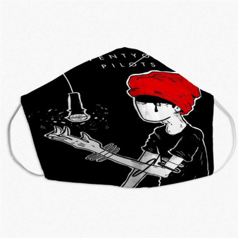 Pastele Twenty One Pilots 21 Custom Fabric Face Mask Polyester Two Layers Cloth Washable Non-Surgical Protective Face Mask