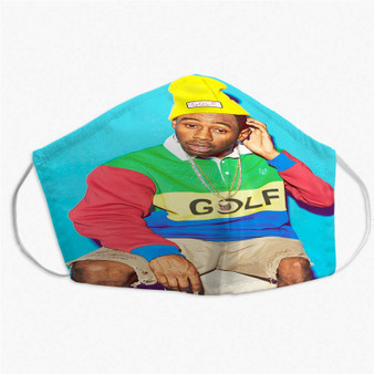 Pastele Tyler The Creator Custom Fabric Face Mask Polyester Two Layers Cloth Washable Non-Surgical Protective Face Mask