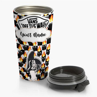 Pastele Vans Checkerboard Custom Personalized Name Steinless Steel Travel Mug