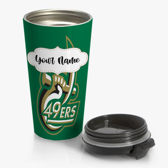 Pastele Charlotte 49ers Custom Personalized Name Steinless Steel Travel Mug