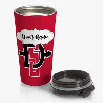 Pastele San Diego State Aztecs Custom Personalized Name Steinless Steel Travel Mug