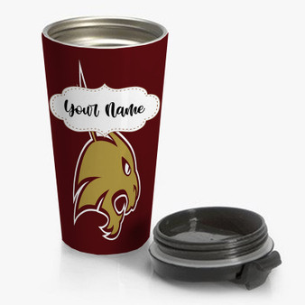 Pastele Texas State Bobcats Custom Personalized Name Steinless Steel Travel Mug
