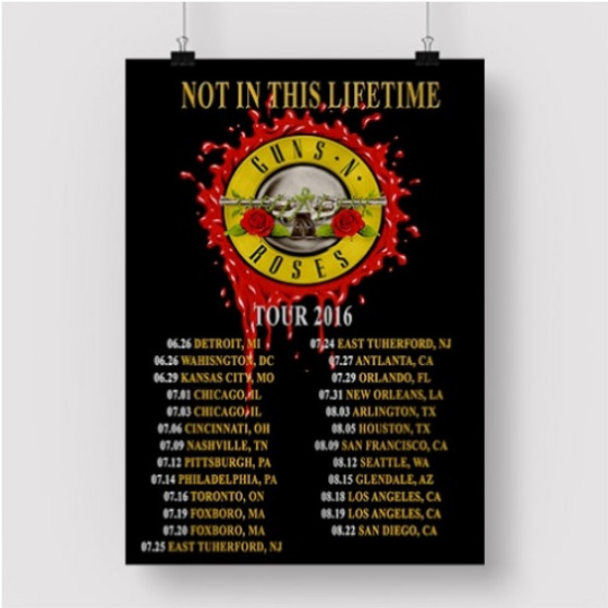 Pastele Guns N Roses Not In This Lifetime Tour 2016 Custom Personalized Silk Poster Print Wall Decor 20 x 13 Inch 24 x 36 Inch Wall Hanging Art Home Decoration