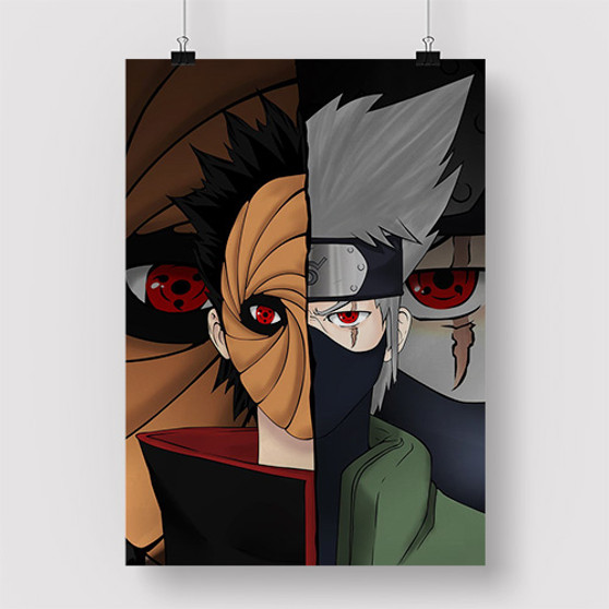 Pastele Naruto Shippuden Tobi and Kakashi Custom Personalized Silk Poster New Print Wall Decor 20 x 13 Inch 24 x 36 Inch Wall Hanging Art Home Decoration