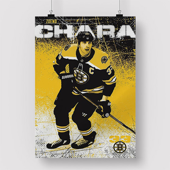 Pastele Zdeno Ch ra NHL Boston Bruins Custom Personalized Silk Poster Print Wall Decor 20 x 13 Inch 24 x 36 Inch Wall Hanging Art Home Decoration