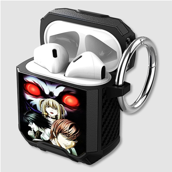 Pastele Death Note Anime Custom Personalized Airpods Case Shockproof Cover The Best Smart Protective Cover With Ring AirPods Gen 1 2 3 Pro Black Pink Colors