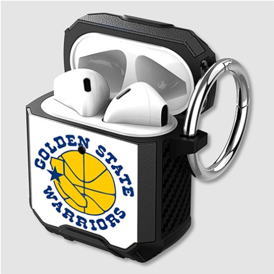 Pastele Golden State Warriors NBA Art Custom Personalized Airpods Case Shockproof Cover The Best Smart Protective Cover With Ring AirPods Gen 1 2 3 Pro Black Pink Colors