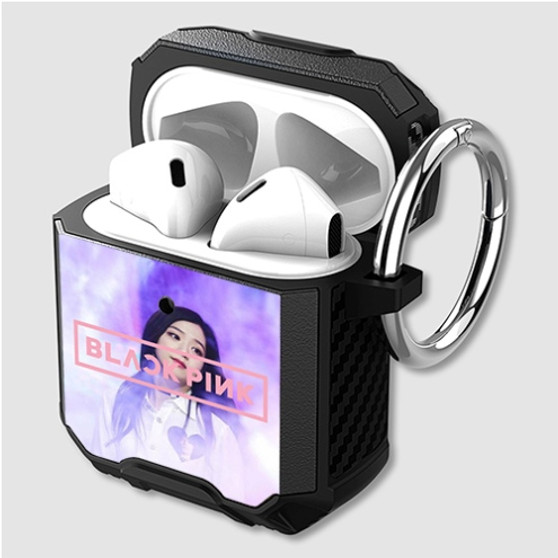 Pastele Jisoo blackpink Custom Personalized Airpods Case Shockproof Cover The Best Smart Protective Cover With Ring AirPods Gen 1 2 3 Pro Black Pink Colors