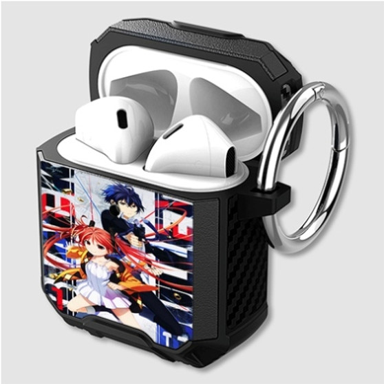 Pastele Black Bullet Anime Custom Personalized Airpods Case Shockproof Cover The Best Smart Protective Cover With Ring AirPods Gen 1 2 3 Pro Black Pink Colors