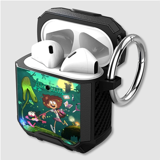 Pastele Disney Amphibia Custom Personalized Airpods Case Shockproof Cover The Best Smart Protective Cover With Ring AirPods Gen 1 2 3 Pro Black Pink Colors