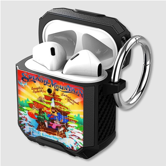 Pastele Disney Splash Mountain Custom Personalized Airpods Case Shockproof Cover The Best Smart Protective Cover With Ring AirPods Gen 1 2 3 Pro Black Pink Colors