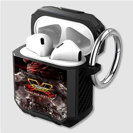 Pastele Street Fighter V Arcade Edition Custom Personalized Airpods Case Shockproof Cover The Best Smart Protective Cover With Ring AirPods Gen 1 2 3 Pro Black Pink Colors