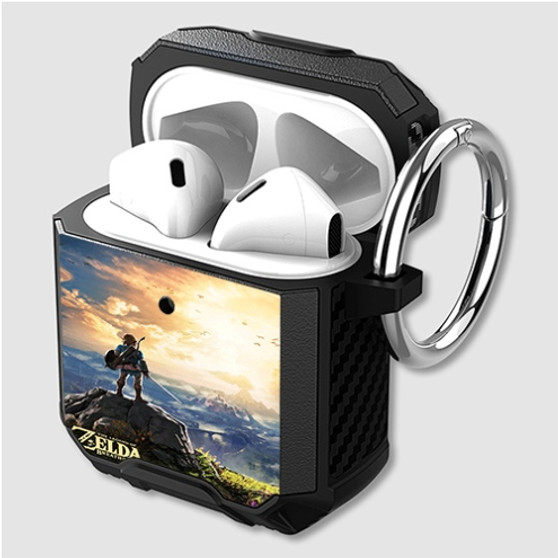 Pastele The Legend Of Zelda Breath Of The Wild Custom Personalized Airpods Case Shockproof Cover New The Best Smart Protective Cover With Ring AirPods Gen 1 2 3 Pro Black Pink Colors
