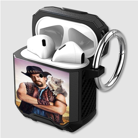 Pastele Danny Mc Bride Crocodile Dundee Custom Personalized Airpods Case Shockproof Cover The Best Smart Protective Cover With Ring AirPods Gen 1 2 3 Pro Black Pink Colors