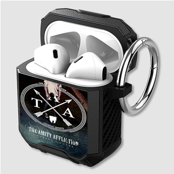 Pastele The Amity Affliction Chasing Ghost Custom Personalized Airpods Case Shockproof Cover The Best Smart Protective Cover With Ring AirPods Gen 1 2 3 Pro Black Pink Colors