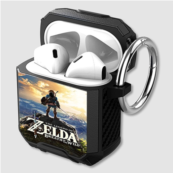 Pastele The Legend of Zelda Breath of the Wild Custom Personalized Airpods Case Shockproof Cover Newest The Best Smart Protective Cover With Ring AirPods Gen 1 2 3 Pro Black Pink Colors