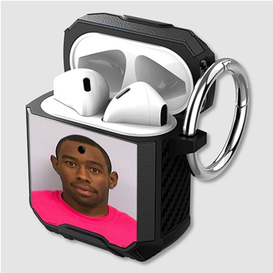 Pastele Tyler The Creator Mugshot Custom Personalized Airpods Case Shockproof Cover The Best Smart Protective Cover With Ring AirPods Gen 1 2 3 Pro Black Pink Colors