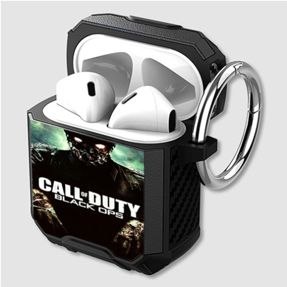 Pastele Call Of Duty Black Ops Zombie Custom Personalized Airpods Case Shockproof Cover The Best Smart Protective Cover With Ring AirPods Gen 1 2 3 Pro Black Pink Colors