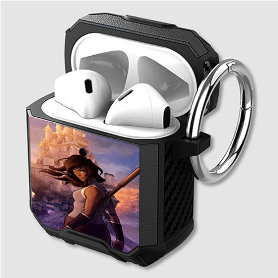 Pastele Korra The Legend of Korra Custom Personalized Airpods Case Shockproof Cover The Best Smart Protective Cover With Ring AirPods Gen 1 2 3 Pro Black Pink Colors