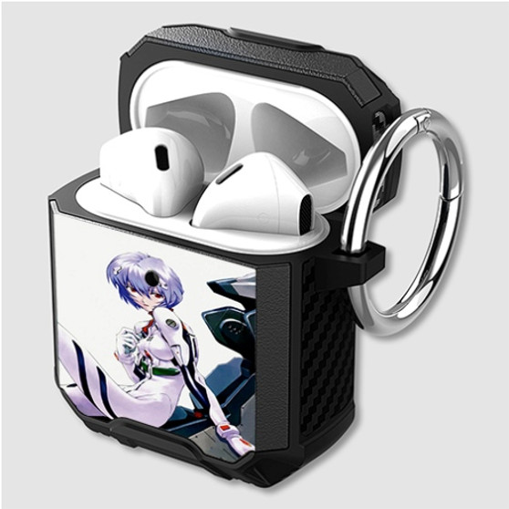 Pastele Rei Ayanami Neon Genesis Evangelion Anime Custom Personalized Airpods Case Shockproof Cover The Best Smart Protective Cover With Ring AirPods Gen 1 2 3 Pro Black Pink Colors