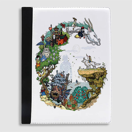 Pastele Studio Ghibli Custom Personalized Tablet Case Phone Stand Folio Universal Tablet Case Faux Leather Smart Protective Cover Amazon Fire HD Kindle Apple iPad Samsung Galaxy Tab