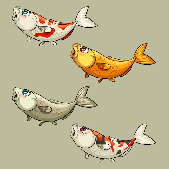 Pastele Koi Fish Clipart Digital Download Printable File Editable Artwork Instant Download PNG EPS File 300 Dpi Paper Products Invitations Greeting Card Stickers Birthday Clothing Stationary Scrapbooking