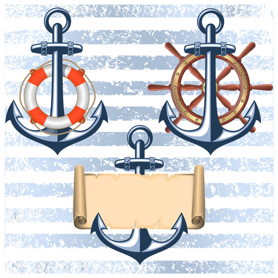 Pastele Marine Anchor Symbols Collection Megabundle Clipart Instant Digital Download Printable Editable Vector Clipart Decoration Greeting Card Wall Decor Stickers Label Party Supplies Poster T-Shirt Clothing Embroidery Birthday